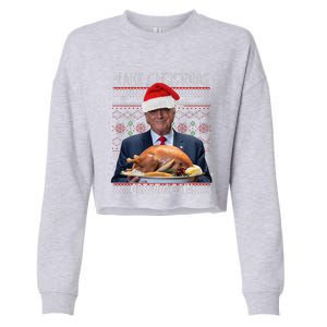 Make Christmas Great Again Trump Pajamas Ugly (9) Cropped Pullover Crew