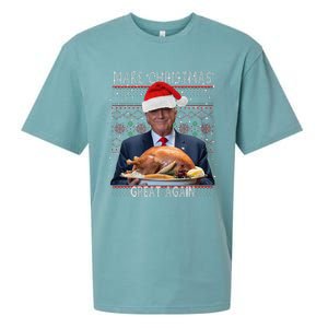 Make Christmas Great Again Trump Pajamas Ugly (9) Sueded Cloud Jersey T-Shirt