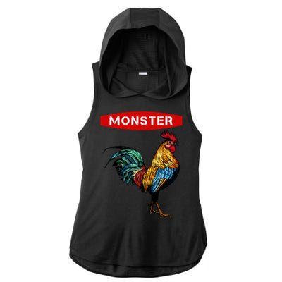 Monster Cock Gift Funny Big Dick Energy Gift Ladies PosiCharge Tri-Blend Wicking Draft Hoodie Tank