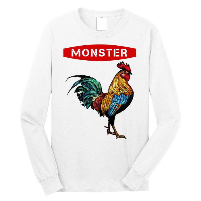 Monster Cock Gift Funny Big Dick Energy Gift Long Sleeve Shirt