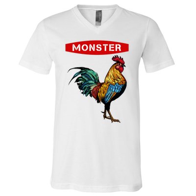 Monster Cock Gift Funny Big Dick Energy Gift V-Neck T-Shirt