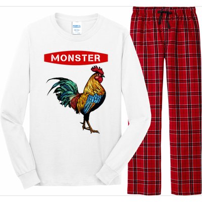 Monster Cock Gift Funny Big Dick Energy Gift Long Sleeve Pajama Set