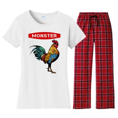 Monster Cock Gift Funny Big Dick Energy Gift Women's Flannel Pajama Set