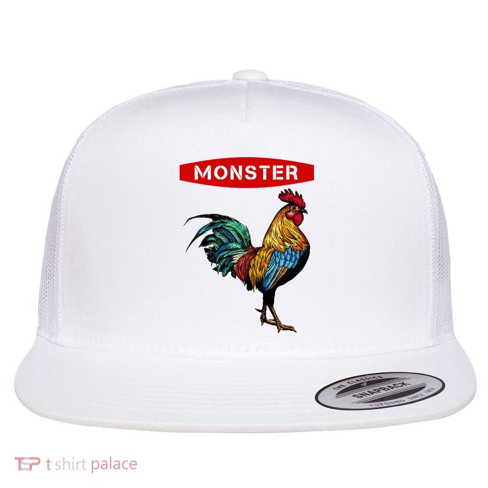 Monster Cock Gift Funny Big Dick Energy Gift Flat Bill Trucker Hat