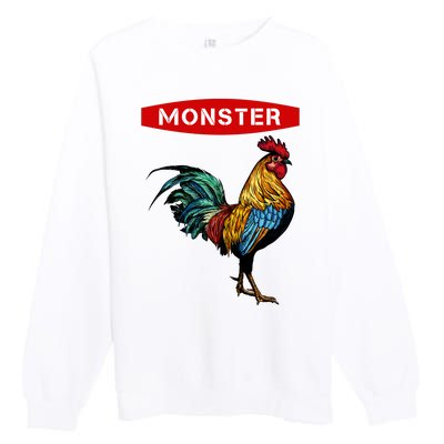 Monster Cock Gift Funny Big Dick Energy Gift Premium Crewneck Sweatshirt