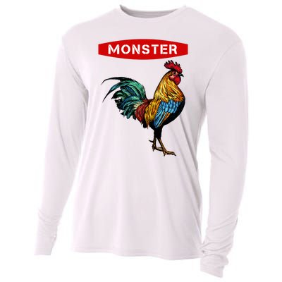 Monster Cock Gift Funny Big Dick Energy Gift Cooling Performance Long Sleeve Crew