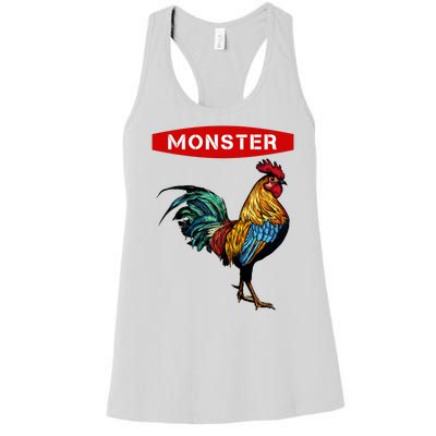 Monster Cock Gift Funny Big Dick Energy Gift Women's Racerback Tank