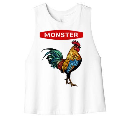 Monster Cock Gift Funny Big Dick Energy Gift Women's Racerback Cropped Tank