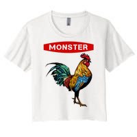 Monster Cock Gift Funny Big Dick Energy Gift Women's Crop Top Tee