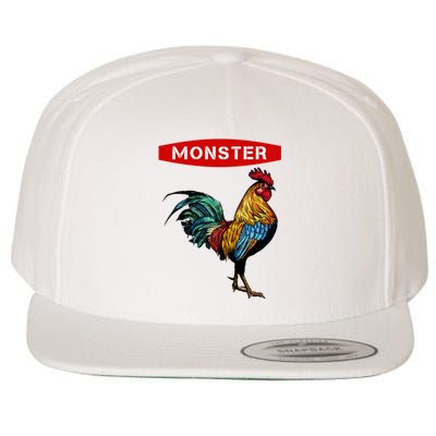 Monster Cock Gift Funny Big Dick Energy Gift Wool Snapback Cap