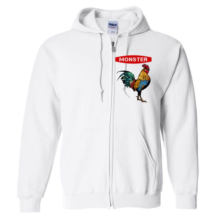 Monster Cock Gift Funny Big Dick Energy Gift Full Zip Hoodie