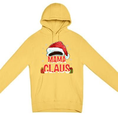 Mama Claus Group Funny Gift Matching Family Christmas Meaningful Gift Premium Pullover Hoodie