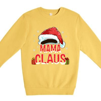 Mama Claus Group Funny Gift Matching Family Christmas Meaningful Gift Premium Crewneck Sweatshirt