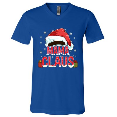 Mama Claus Group Funny Gift Matching Family Christmas Meaningful Gift V-Neck T-Shirt