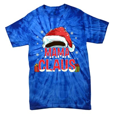 Mama Claus Group Funny Gift Matching Family Christmas Meaningful Gift Tie-Dye T-Shirt