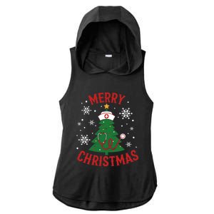 Merry Christmas Gift Ladies PosiCharge Tri-Blend Wicking Draft Hoodie Tank