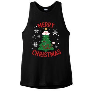 Merry Christmas Gift Ladies PosiCharge Tri-Blend Wicking Tank