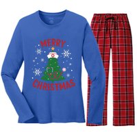 Merry Christmas Gift Women's Long Sleeve Flannel Pajama Set 