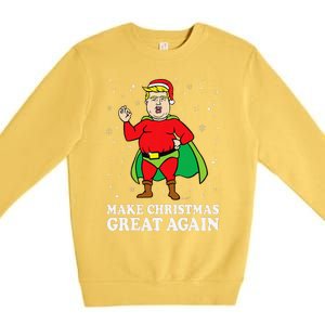 Make Christmas Great Again Ugly Xmas Donald Trump Parody Premium Crewneck Sweatshirt