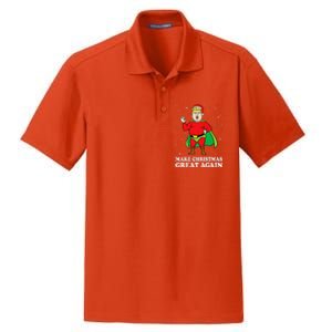 Make Christmas Great Again Ugly Xmas Donald Trump Parody Dry Zone Grid Polo