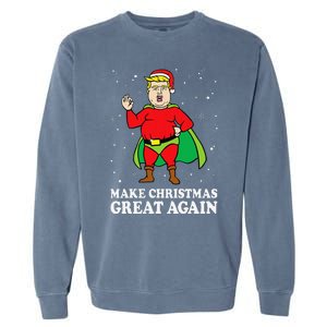 Make Christmas Great Again Ugly Xmas Donald Trump Parody Garment-Dyed Sweatshirt