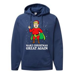 Make Christmas Great Again Ugly Xmas Donald Trump Parody Performance Fleece Hoodie