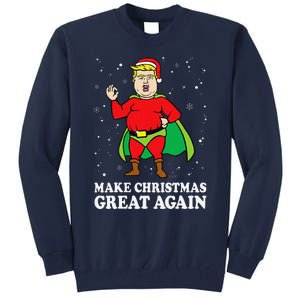 Make Christmas Great Again Ugly Xmas Donald Trump Parody Tall Sweatshirt