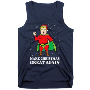 Make Christmas Great Again Ugly Xmas Donald Trump Parody Tank Top