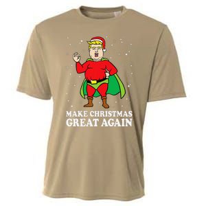 Make Christmas Great Again Ugly Xmas Donald Trump Parody Cooling Performance Crew T-Shirt