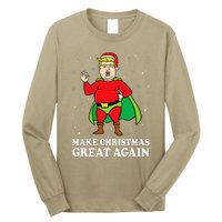 Make Christmas Great Again Ugly Xmas Donald Trump Parody Long Sleeve Shirt