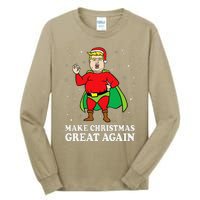 Make Christmas Great Again Ugly Xmas Donald Trump Parody Tall Long Sleeve T-Shirt