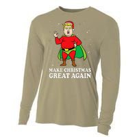 Make Christmas Great Again Ugly Xmas Donald Trump Parody Cooling Performance Long Sleeve Crew