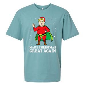 Make Christmas Great Again Ugly Xmas Donald Trump Parody Sueded Cloud Jersey T-Shirt