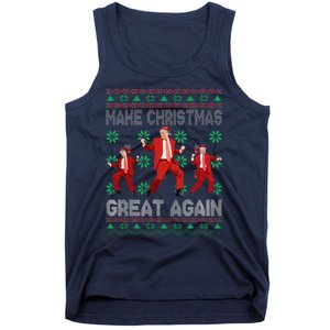 Make Christmas Great Again Santa Trump Dance Ugly Sweater Tank Top