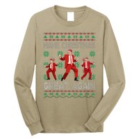 Make Christmas Great Again Santa Trump Dance Ugly Sweater Long Sleeve Shirt