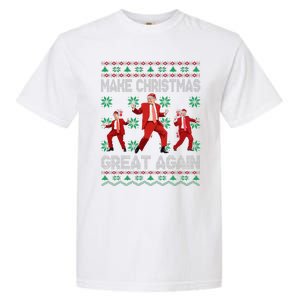 Make Christmas Great Again Santa Trump Dance Ugly Sweater Garment-Dyed Heavyweight T-Shirt