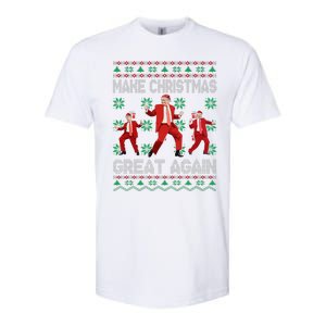 Make Christmas Great Again Santa Trump Dance Ugly Sweater Softstyle CVC T-Shirt