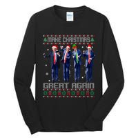 Make Christmas Great Again Ugly Sweaters Trump Dance Santa Tall Long Sleeve T-Shirt