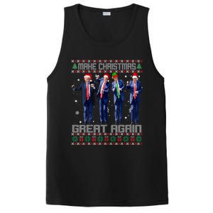 Make Christmas Great Again Ugly Sweaters Trump Dance Santa PosiCharge Competitor Tank