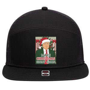 Make Christmas Great Again Trump Santa Trump Christmas 7 Panel Mesh Trucker Snapback Hat