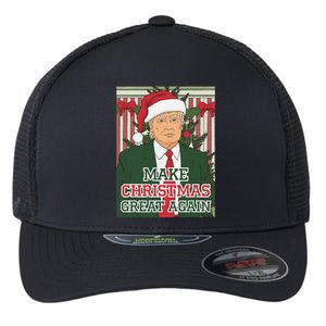 Make Christmas Great Again Trump Santa Trump Christmas Flexfit Unipanel Trucker Cap