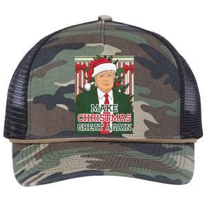 Make Christmas Great Again Trump Santa Trump Christmas Retro Rope Trucker Hat Cap