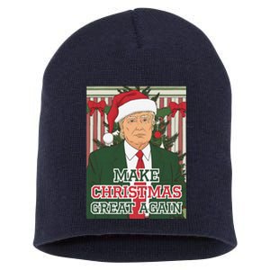 Make Christmas Great Again Trump Santa Trump Christmas Short Acrylic Beanie