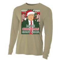 Make Christmas Great Again Trump Santa Trump Christmas Cooling Performance Long Sleeve Crew