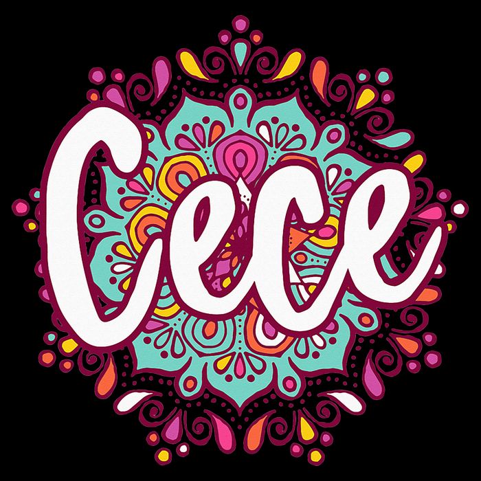 Mandala Cece  Grandma Christmas Birthday Mothers Day Long Sleeve Shirt