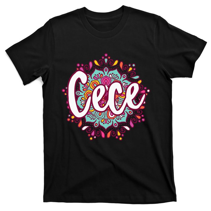 Mandala Cece  Grandma Christmas Birthday Mothers Day T-Shirt