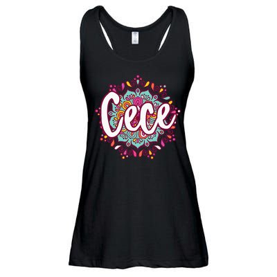 Mandala Cece  Grandma Christmas Birthday Mothers Day Ladies Essential Flowy Tank
