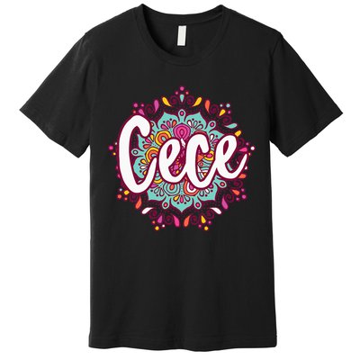 Mandala Cece  Grandma Christmas Birthday Mothers Day Premium T-Shirt