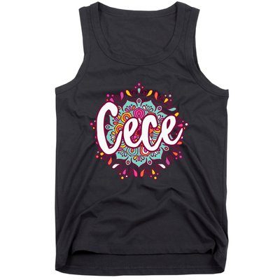 Mandala Cece  Grandma Christmas Birthday Mothers Day Tank Top