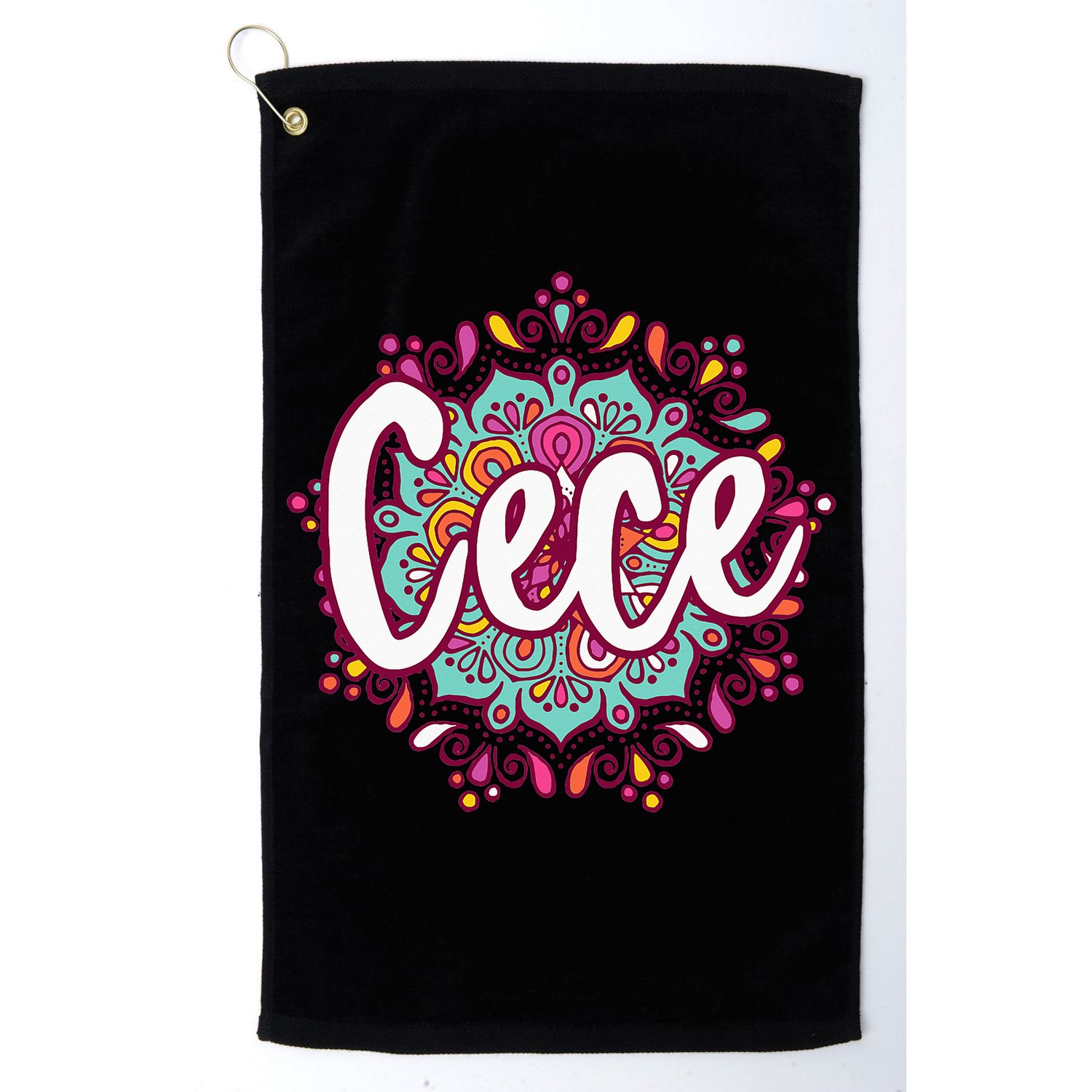 Mandala Cece  Grandma Christmas Birthday Mothers Day Golf Towel